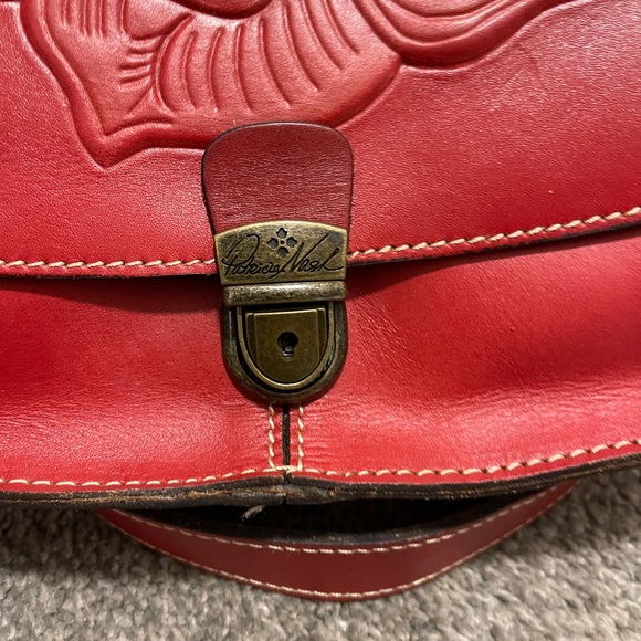 Patricia Nash Braidi red messenger crossbody bag - Picture 9 of 11